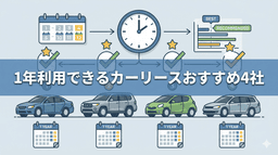 カーリース1年契約の料金比較!短期カーリースのメリットとは?
