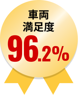 リース車両満足度 99%