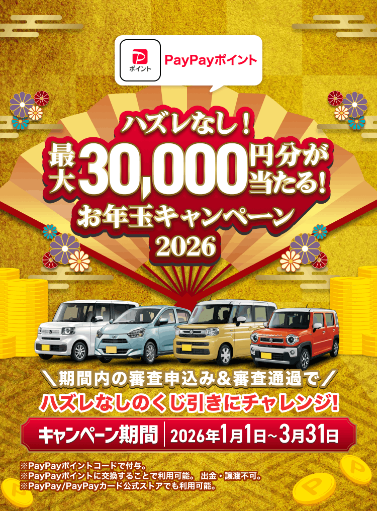 最大3万円分が当たる！お年玉キャンペーン2026