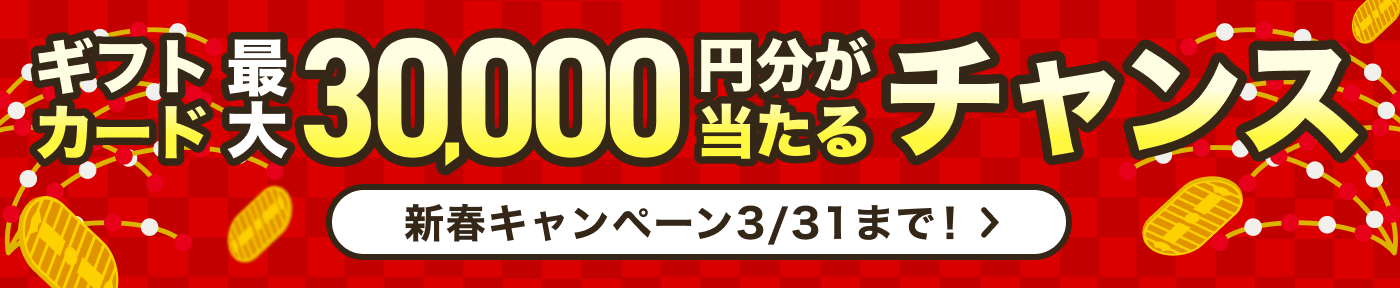 最大3万円が当たる！お年玉キャンペーン2025